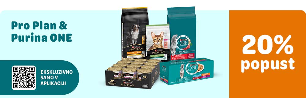 Pro Plan & Purina One. Samo v aplikaciji, 20% popust