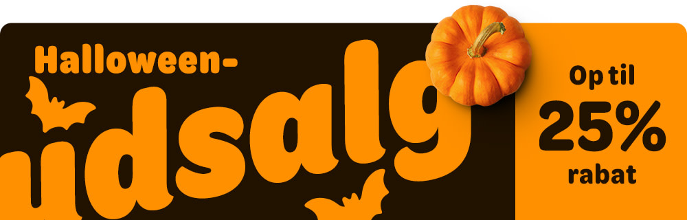 Halloweenudsalg - Op til 25% rabat
