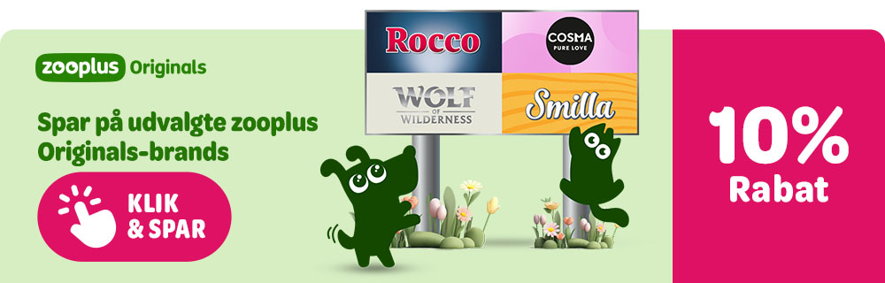 10% rabat på udvalgte zooplus Originals brands