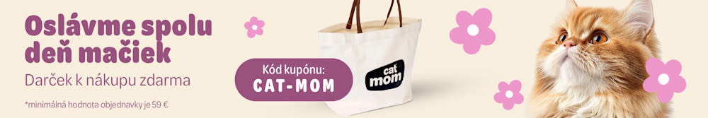 Oslávme spolu deň mačiek. Darček k nákupu zdarma. minimálna hodnota objednavky je 59 Eur. Kód kupónu: CAT-MOM