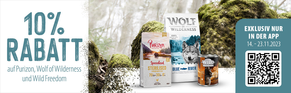 10% Rabatt auf Purizon, Wolf of Wilderness & Wild Freedom