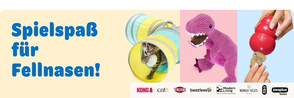 Sales: up to -40 % on dogs and cats toys