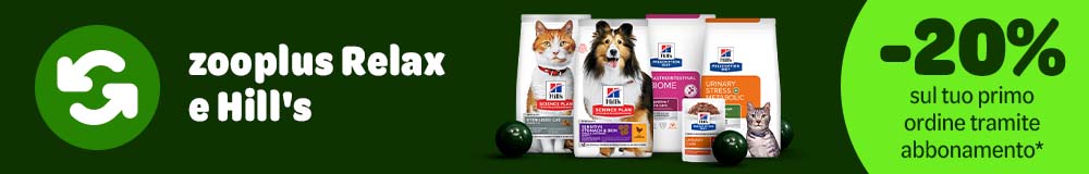 20% di sconto sul tuo primo ordine con zooplus Relax.