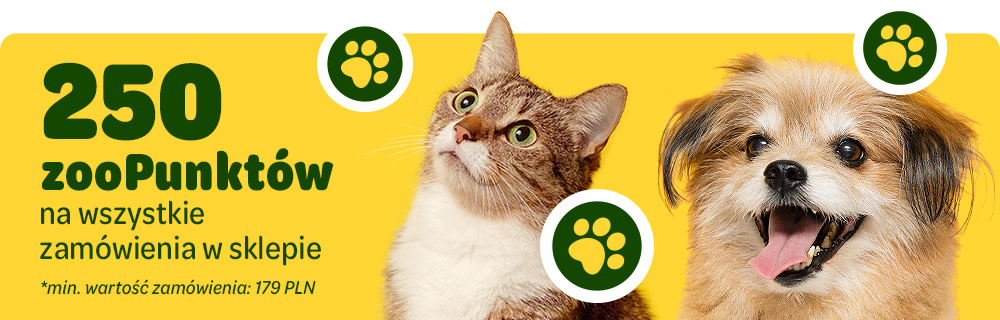 250 zooPunktów na wszystkie zamówienia w sklepie