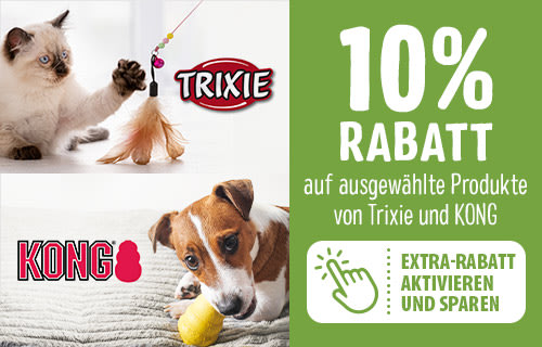 10% Extra Rabatt sichern auf Trixie und KONG Produkte