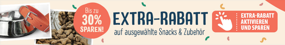 Extra-Rabatt auf ausgewählte Snacks und Zubehör