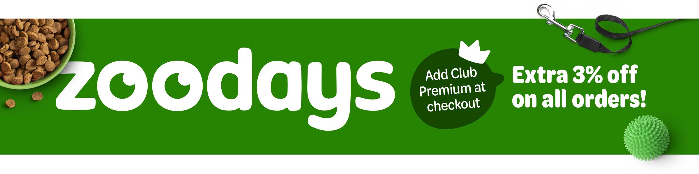 zoodays: Get an extra 3% off at checkout with Club Premium