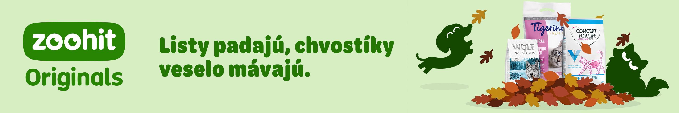 zoohit Originals Listy padajú, chvotíky veselo mávajú.
