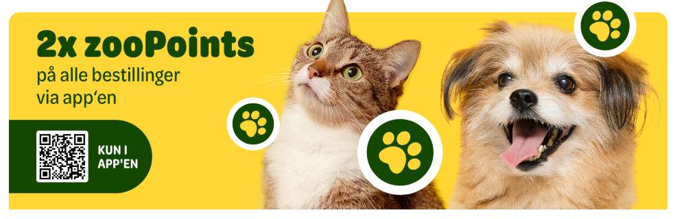 Få 2x zoopoints på alle ordrer i appen