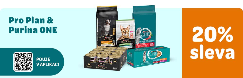 Pro Plan a Purina One 20% sleva Pouze v aplikaci