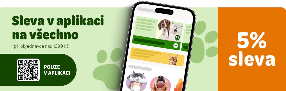 Sleva v aplikaci na všechno *při objednávce nad 1299 Kč Pouze v aplikaci 5% sleva