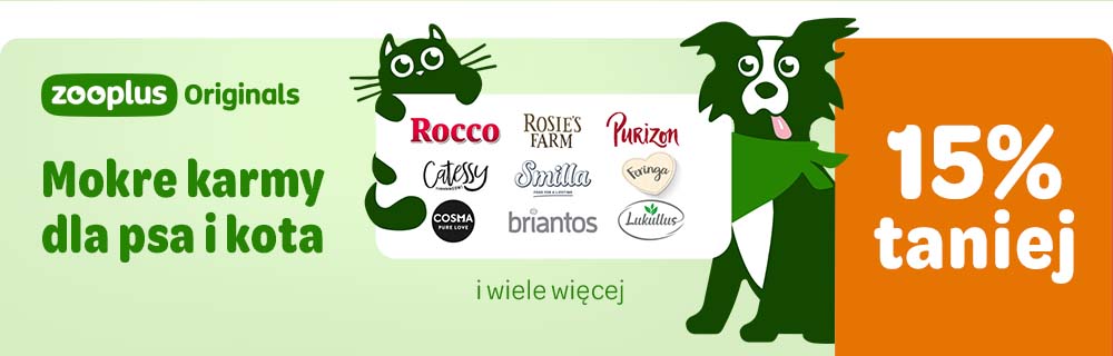 Aż do 15% taniej! Mokre karmy dla psa i kota zooplus Originals