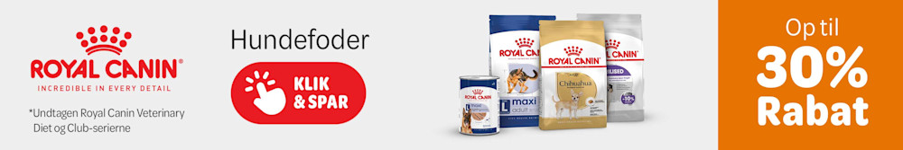 Op til 30% rabat på udvalgt hundefoder fra Royal Canin