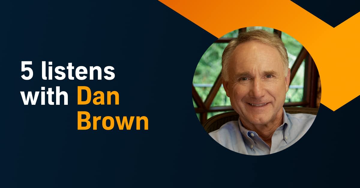 Dan Brown likes the way audiobooks slow him down