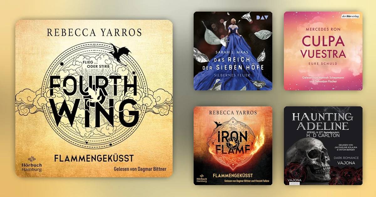 Rebecca Yarros im Doppelpack: Die BookTok-Bestseller im August 2026 als Hörbücher