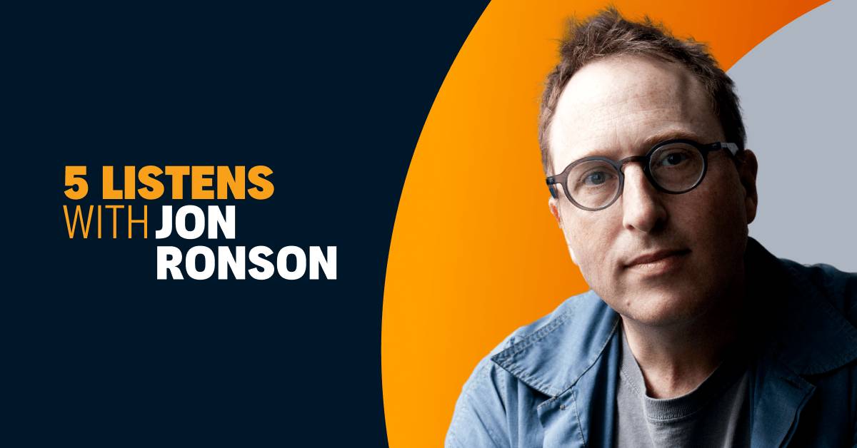 5 listens with Jon Ronson
