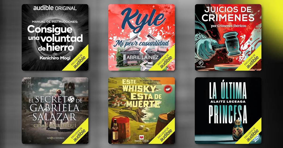 Exclusivo de Audible 2025:  los audiolibros más escuchados del momento 