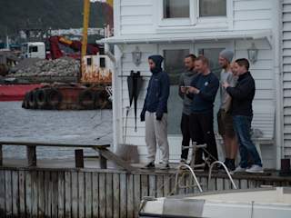 Diving outside the club house