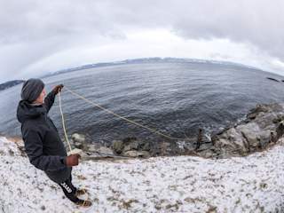 Running the tether up to the car