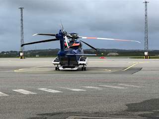 Helicopter ready for take-off