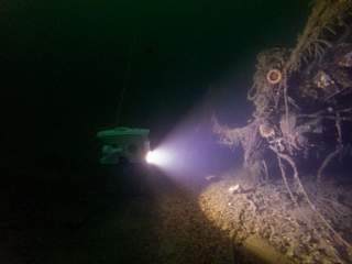 Gamle garn som henger på vraket