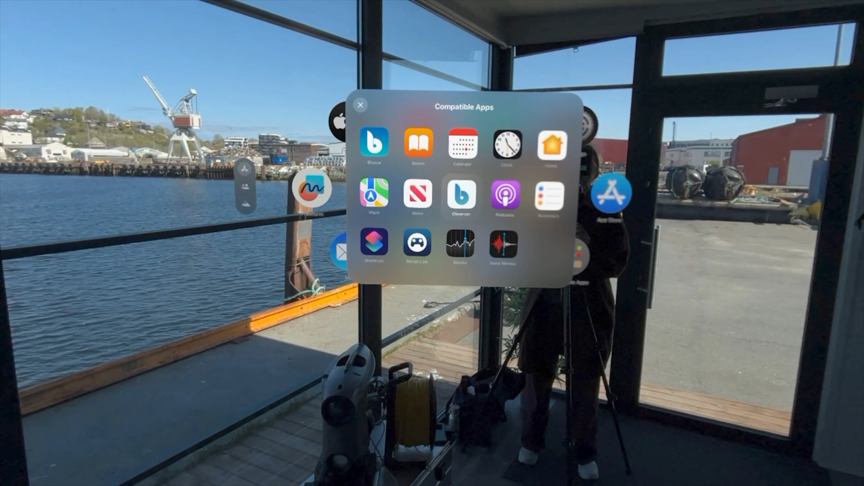 Blueye Controller Underwater ROV operations in mixed reality with Apple Vision Pro