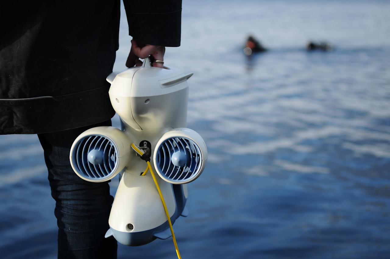 Ready to launch the Pioneer underwater drone