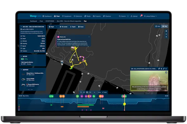 Blueye Cloud Dive Log Map Screenshot