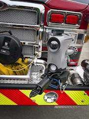Blueye X3 på en brannbil fra Northern Wake Fire Department