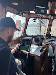 Trond inspecting the footage from X3