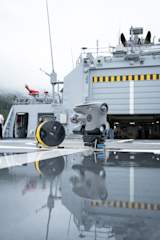 Blueye X3 at the heli deck at KV Bjørnøya