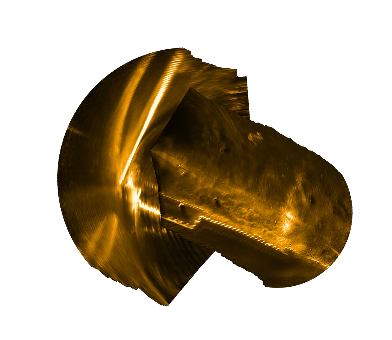 A sonar mosaic of the seabed outside the Dora submarine bunker in Trondheim, built in Blueye Cloud from forward-looking multibeam recordings