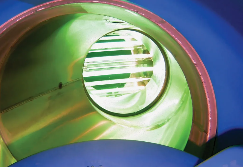 Image from a UV water management plant