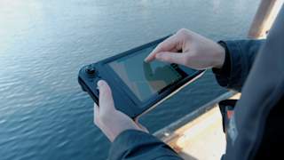 Running a mission in the Blueye App on a Rugged Controller