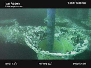 Second conductor guide at 38 m depth