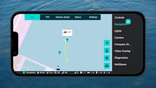 The Blueye App: GPS track leading to cap POI