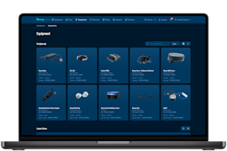 Blueye Cloud Equipment Inventory Screenshot