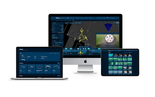 Blueye Cloud - displayed on three devices