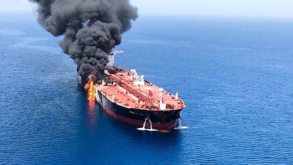 Burning Ship in Red Sea