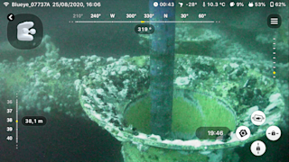 Screenshot of the blueye app at 2nd conductor guide