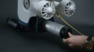 Blueye X1 with Newton gripper swapping battery