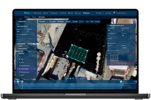 Blueye Cloud Mission Planning Screenshot