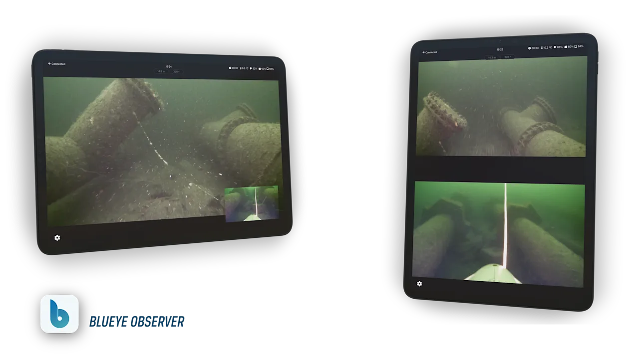Blueye Observer App with dual streaming