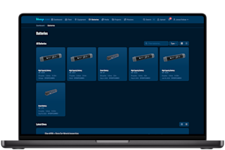 Blueye Cloud Battery Inventory Screenshot