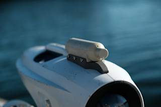 Waterlinked uGPS mounted on Pro closeup