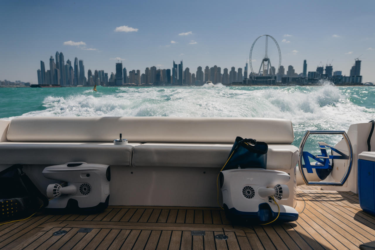 View from the yacht in Dubai