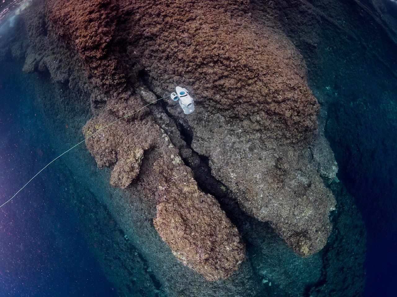 PioneerOne exploring the cliffs of Kornati National Park