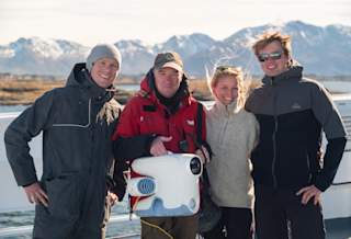 Blueye team with Hurtigruten expedition leader