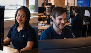 Blueye support team: Anupama and Alex