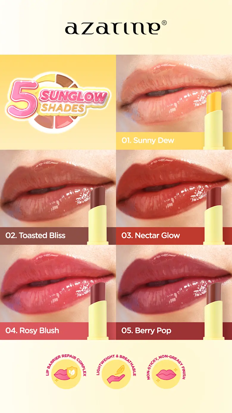New Launching! Azarine Glowkiss Sunscreen Lipbalm SPF 35 PA+++ Ini Dia Lip Balm dengan SPF yang Multifungsi Banget